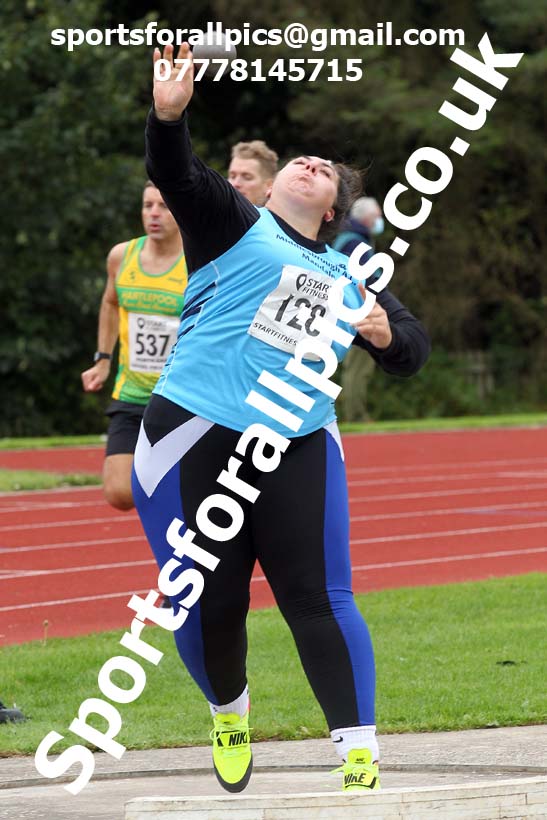 Shot putt, NECAA Open Meeting, Morpeth, Sunday, September 27th. David T. Hewitson/Sports for All Pics